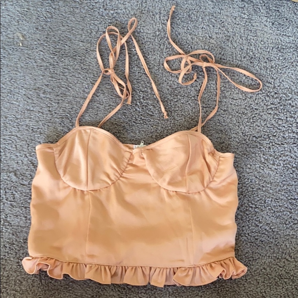 EastWest Label blush crop top